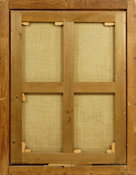 Seguace di Charles François Jalabert (1819-1901), Il risveglio, olio su tela, cm 98x74, entro cor...