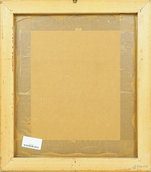 Orfeo Tamburi (Jesi, 1910 – Parigi, 1994), Ritratto, acquarello su carta, cm 27x21, entro cornice