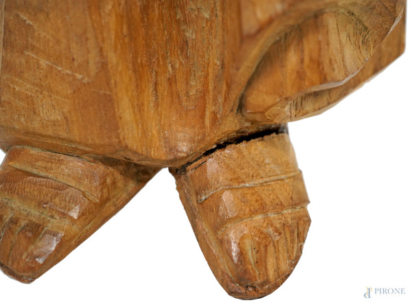 Flavio Pancheri (attivo a Ortisei, 1962 - 1994), Scultura in legno raffigurante San Francesco con...