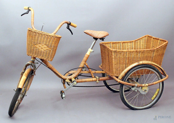 Bicicletta vintage rivestita paglia di Vienna.