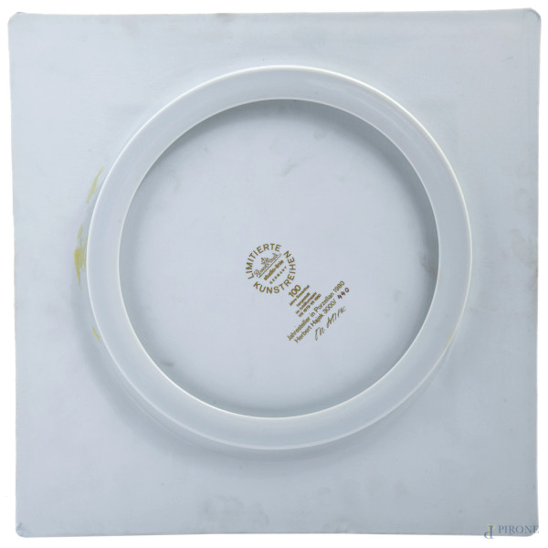 Hajer Stuttgart x Rosenthal, Piatto dell'Anno Jahresteller 1980, es. 440/3000, cm 35,5x35x5x2,5