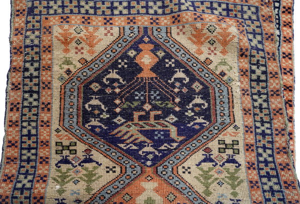 Tappeto persiano, cm 79,5x310, (difetti)