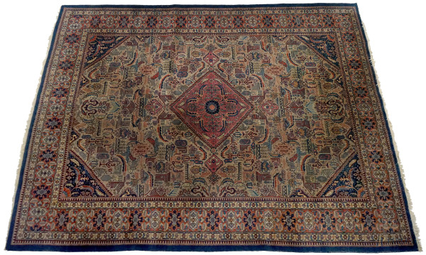 Tappeto persiano, cm 345x262, (difetti)