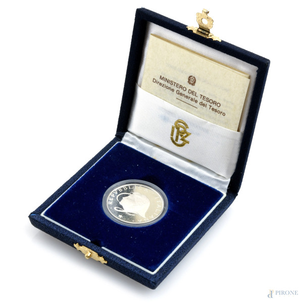 Carmela Colaneri, Medaglia in argento (valore nominale L.500), diametro cm 3