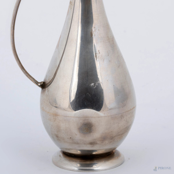 Versatoio in argento 800/000, altezza cm 21, peso gr 200