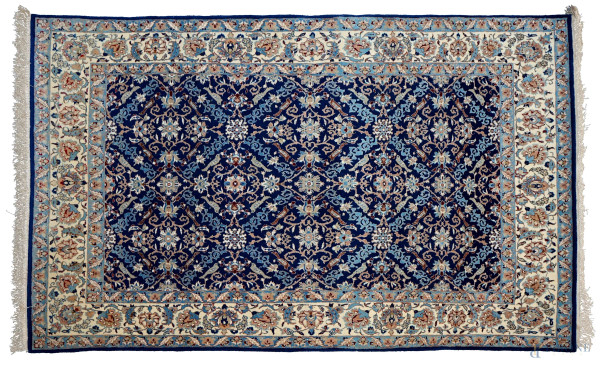 Tappeto persiano misto seta, cm 174x107,5, (difetti).