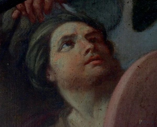 Carlo Maratta (Camerano, 1625-Roma, 1713) attr.a, Il Martirio di Sant'Andrea, olio su tela, cm 11...