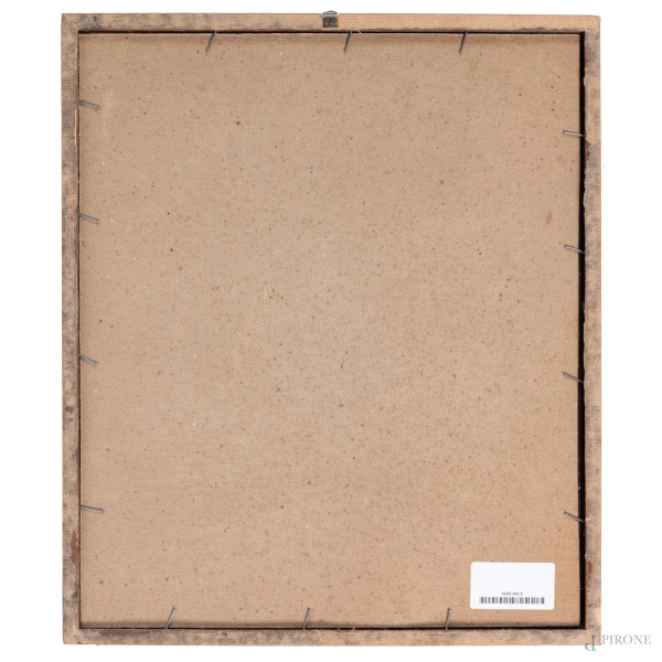 Ritratto virile, XX secolo, sanguigna su carta, cm 35,5x25, firmato, entro cornice