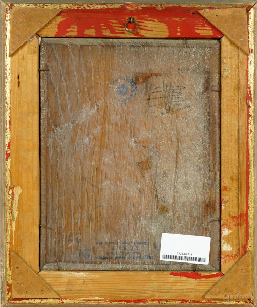 G. Bassi, Diana, 1903, olio su tavola, cm 27x21 entro cornice. Firmato e datato in basso a destra