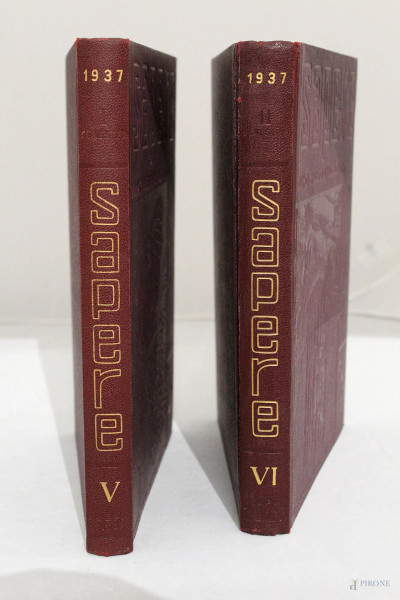 Sapere volume due, anno 1937 completo, editore Hoepli.