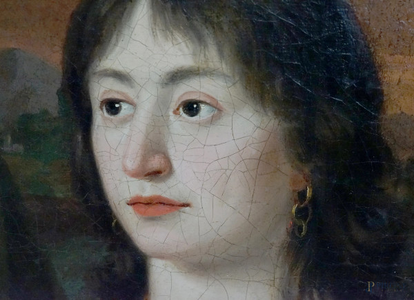 Joseph Ricci, Ritratto di pittrice con la sua famiglia, olio su tela, cm 158x124, firmato e datat...