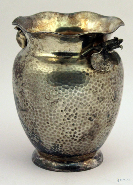 Vaso in argento, gr. 690, h. 18 cm