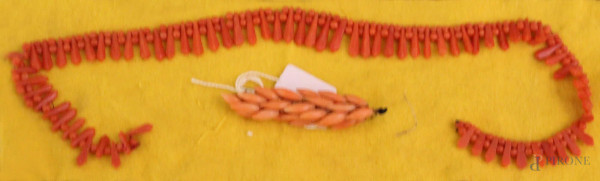Lotto di una collana in corallo