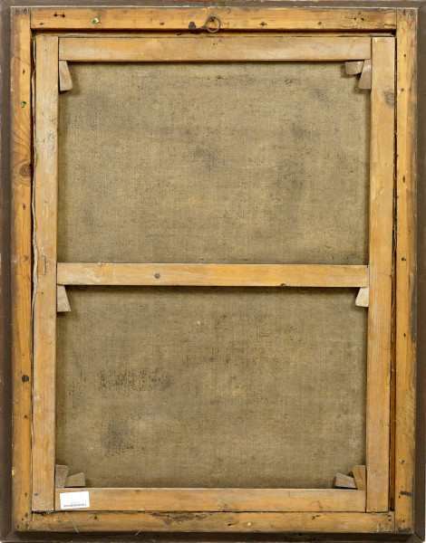 Gesù condannato a morte (Via Crucis I), XIX secolo, olio su tela, cm 94x71, entro cornice