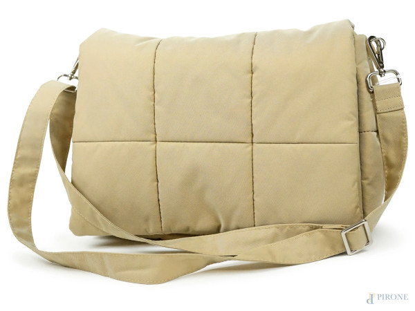 Emma&Gaia, borsa con tracolla beige, cm 29x37,  (difetti).