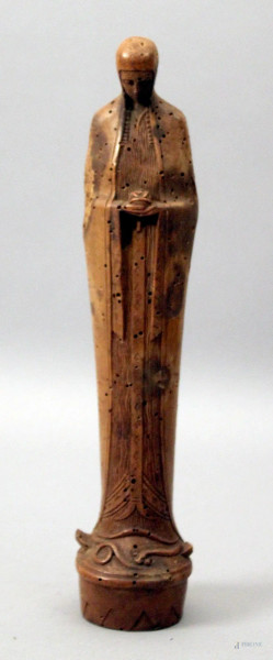 Madonna, scultura in legno, XIX sec., H 30 cm.