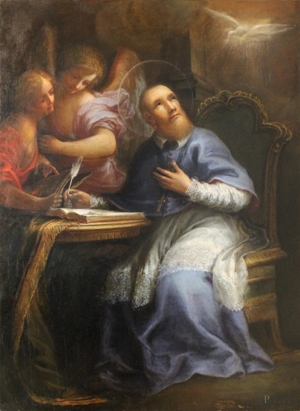 Scuola di Maratta, San Francesco di Sales, olio su tela, cm 137x103, XVIII sec.