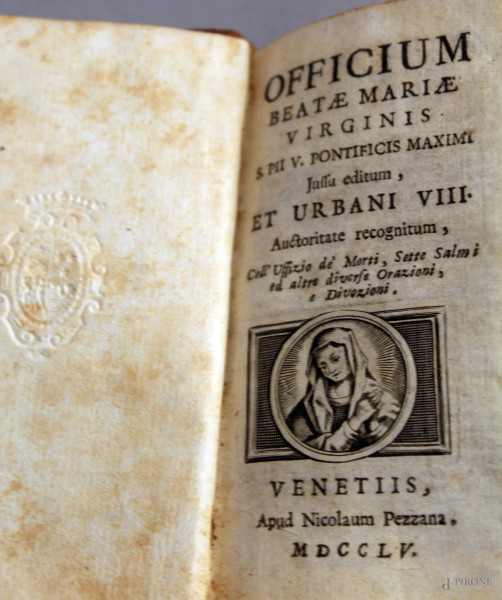 Libro - Officium Beatae Mariae Virginis, Venezia 1755.