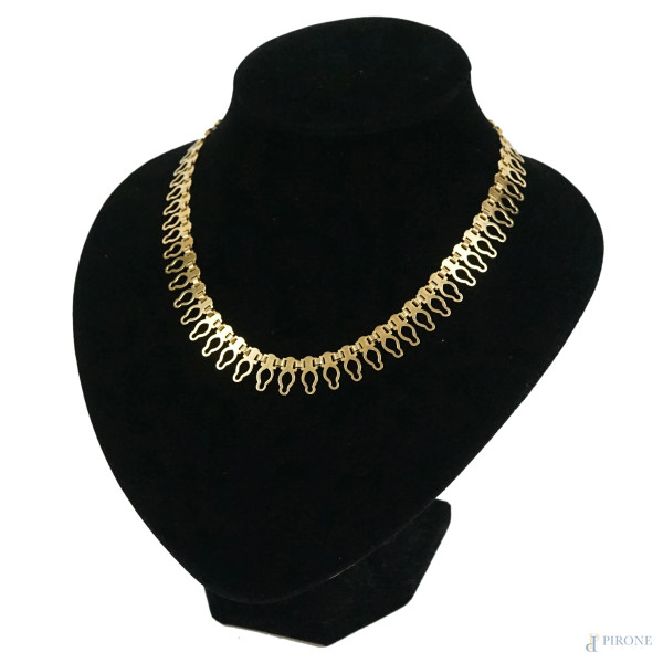 Collier in oro 18 kt, lunghezza cm 41,5, peso gr. 24,5