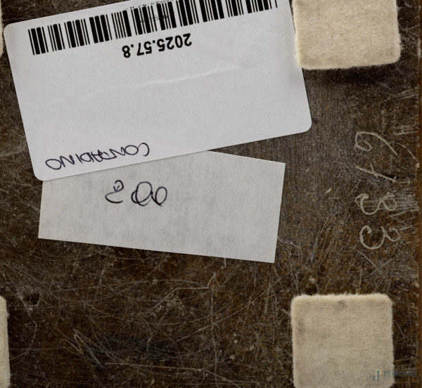 La pigiatura dell'uva, scultura in onice, XX secolo, altezza cm 25,5 (difetti)