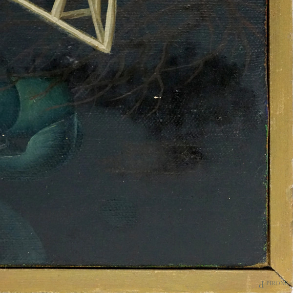 Senza titolo, olio su tela, cm 92x126, firmato e datato Darko MCMLXXIV