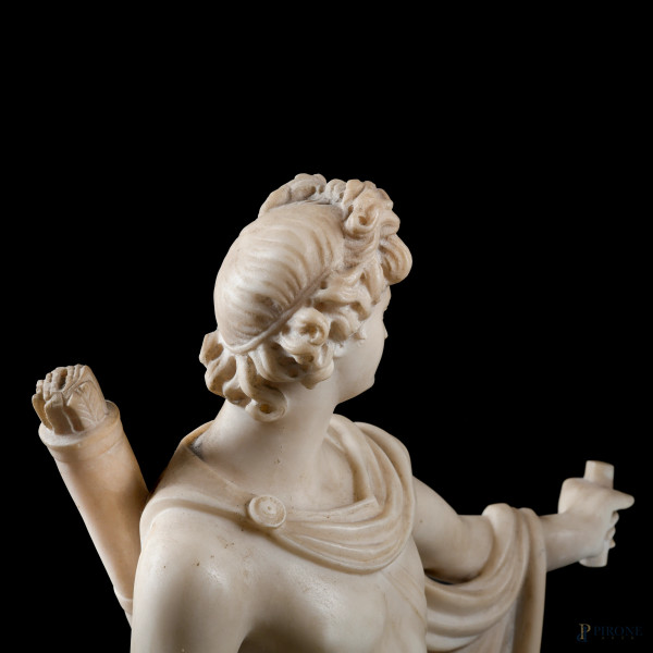 Apollo, XIX- XX secolo, scultura in marmo, altezza cm 66,5