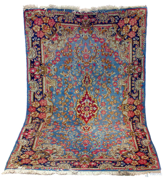 Tappeto persiano, vecchia manifattura anni 70, cm 130x250 