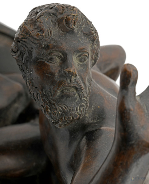 Ratto di Proserpina (da Giambologna, 1529-1608), XX secolo, bronzo su base lignea, altezza cm 63,...