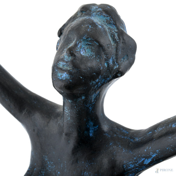 Aligi Sassu (1912-2000), Europa, scultura in bronzo su base in legno, 58x39x40 cm, es. 235/495