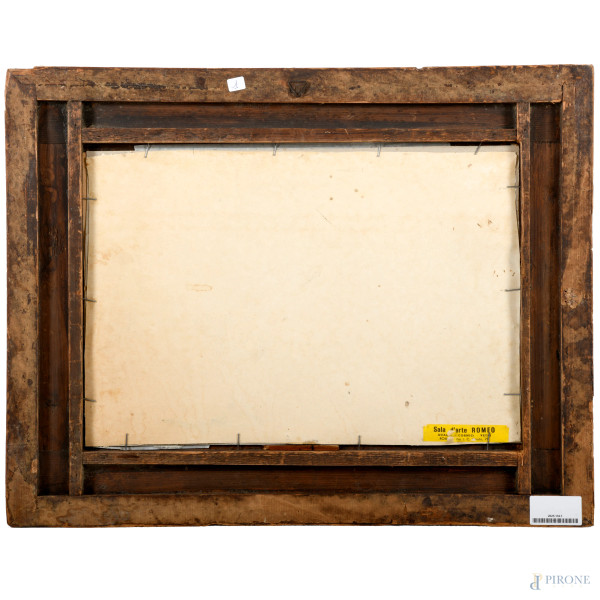 Bagnante, XX secolo acquarello su carta, firmato in basso a destra, cm 34x48,5 entro cornice