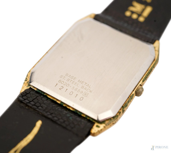 Orologio Seiko Lassale Quartz 27 mm con cassa placcata in oro, lunghezza cm 23, (difetti, meccani...