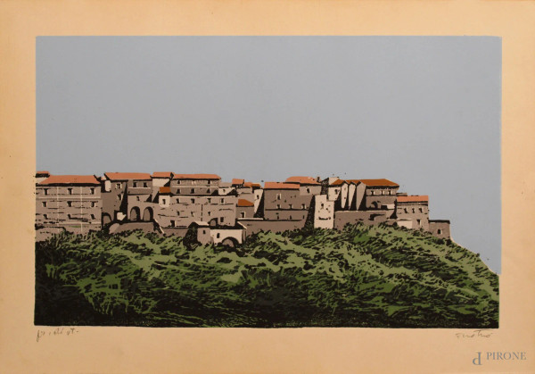 Enotrio Pugliese - Tetti di Calabria, lito, 50x70 cm