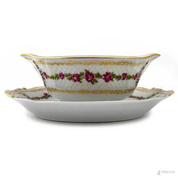 Servizio in porcellana Roses de Limoges composto da:
