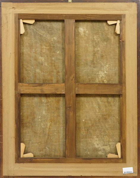 Scuola toscana del XVII secolo, Figura femminile, olio su tela, cm 89x67, entro cornice