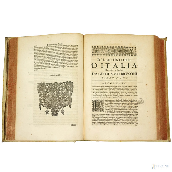 Della Historia d'Italia di Girolamo Brusoni, Torino 1680 (difetti)