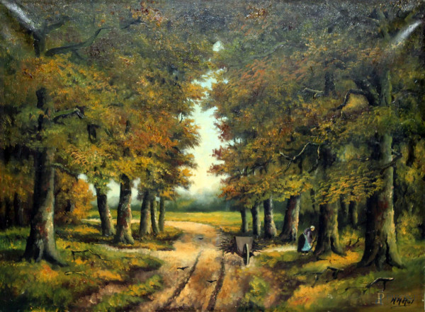 Contadina nel bosco