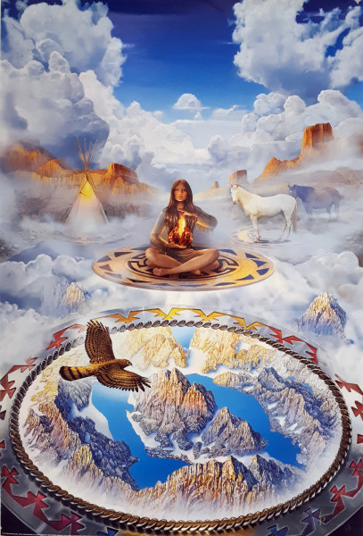 John Stephens, The Dreamcatcher (L’Acchiappasogni), raro manifesto pubblicato a Zurigo, cm 90x60