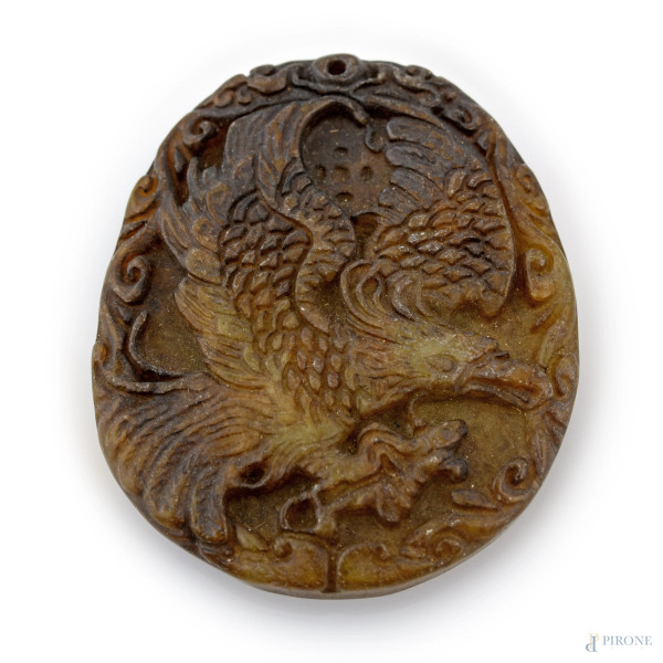 Lotto composto da cinque placche e un sigillo in materiali diversi, XX secolo,misura massima cm 8, (scalfiture, segni di usura)