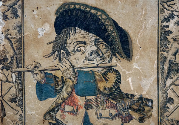 Lotto di sei incisioni acquerellate applicate su tela di Johann Friedrich Leopold (Marktredwitz, ...