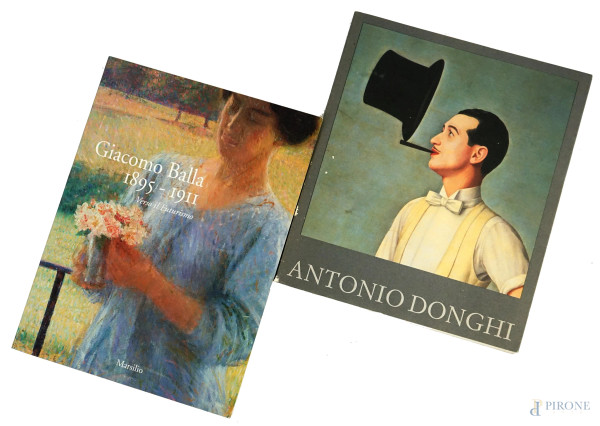 Lotto di due libri d'arte: "Giacomo Balla 1895-1911"; "Antonio Donghi"