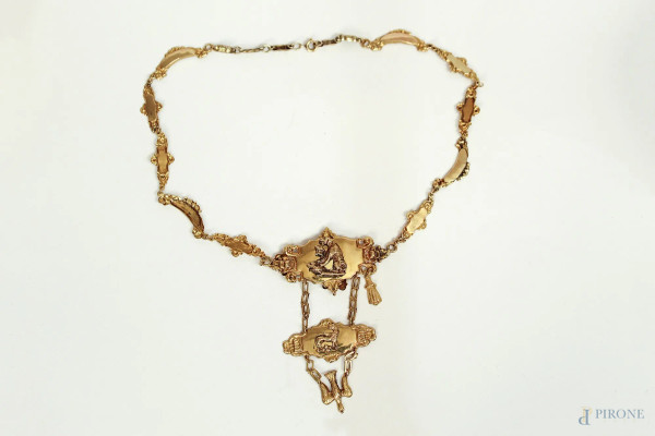 Collana in oro 14 kt, gr, 14.