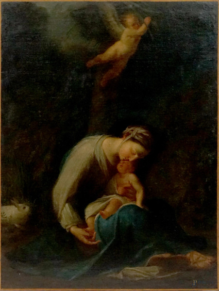 Da Correggio (Correggio, 1489 – 1534), La Madonna del Coniglio o La Zingarella, olio su tela, cm 74.5x99.5