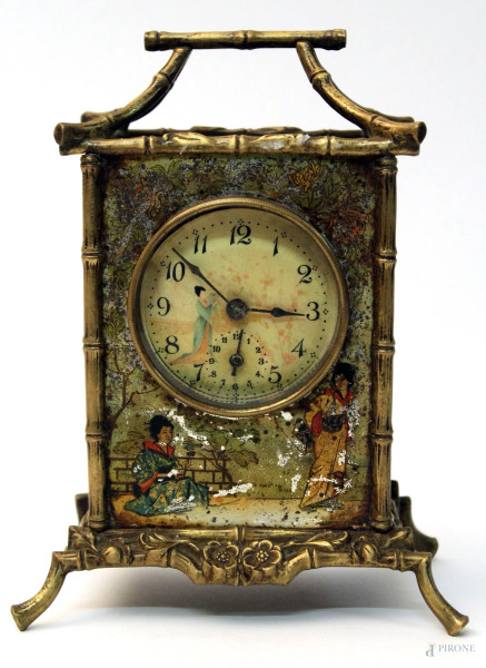 Orologio da tavolo, Francia, primi &#39;900, H 22 cm, non funzionante.