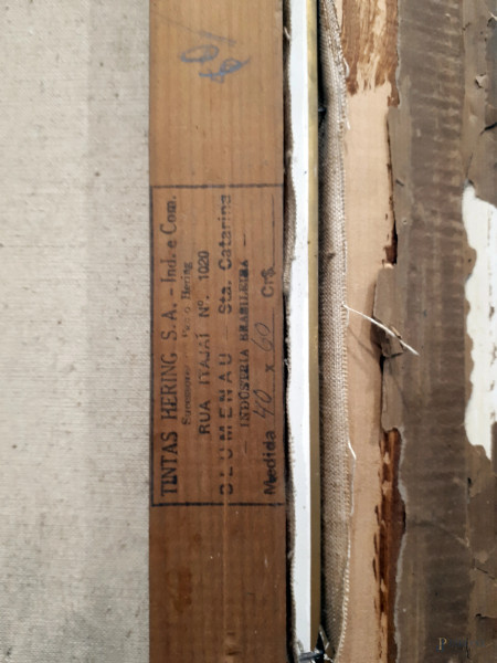 Eurico Luiz (1936-2004), Figura, 1966, olio su tela, cm 60x40, firmato in basso a destra, titolo ...