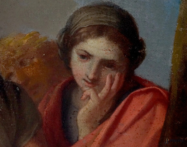 Carlo Maratta (Camerano, 1625-Roma, 1713) attr.a, Il Martirio di Sant'Andrea, olio su tela, cm 11...