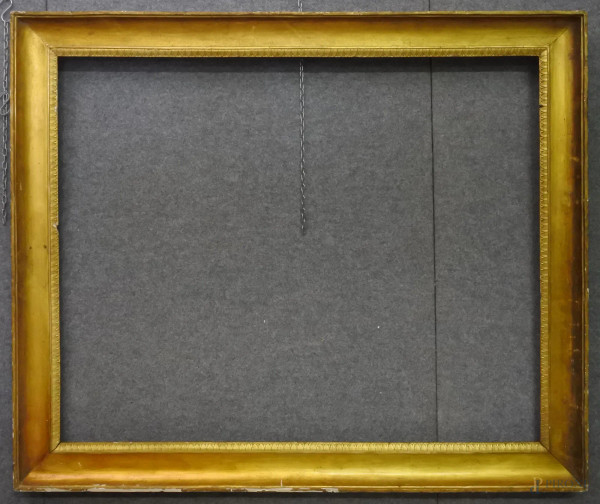 Cornice Impero in legno dorato 99,5x124,5 cm