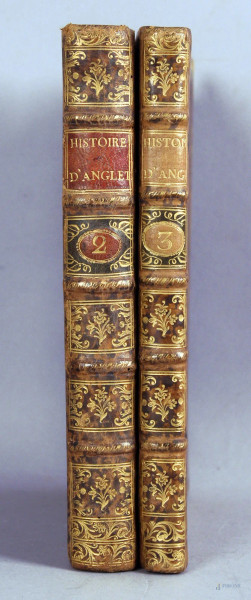 Histoire d&#39;Angleterre 1784 volume due, contenente incisioni.
