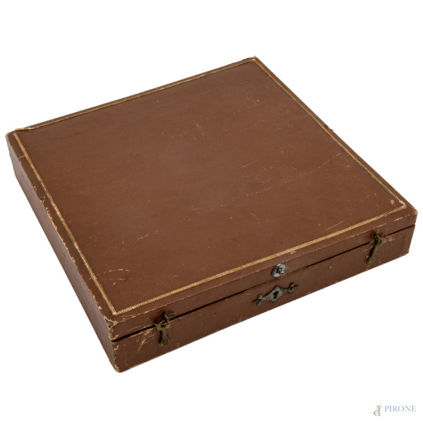 Servizio da sei di posate in argento con punzoni Ausburg, XIX secolo, peso cucchiai gr 342, peso ...