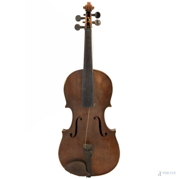 Violino con custodia, XIX-XX secolo, (difetti, mancanze)