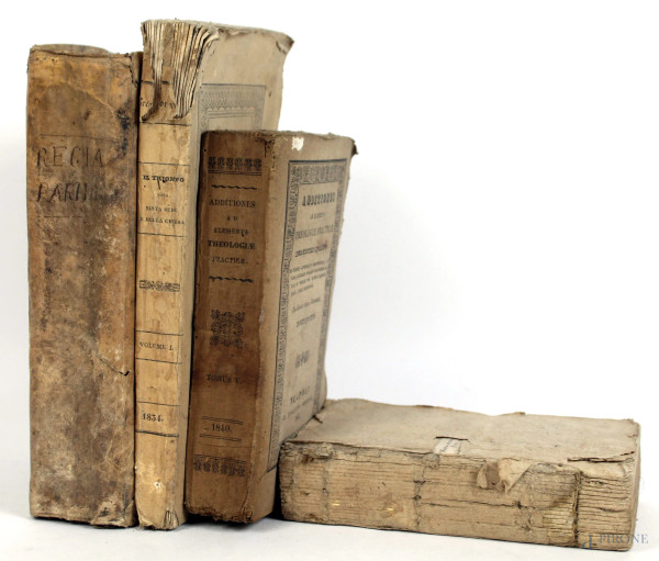 Lotto di quattro volumi del XVIII- XIX secolo
